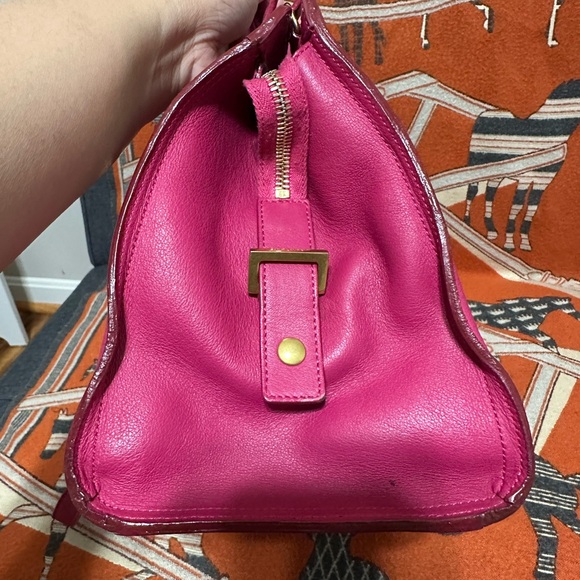 SAINT LAURENT ❤️🌟PINK LEATHER SATCHEL⭐️ - Picture 4 of 15